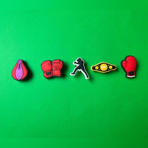 Boxing Crocs Shoe Charms Set of 20 - jibbitz Charms Fitness Gym Exercise Workout - Picture 5 of 8